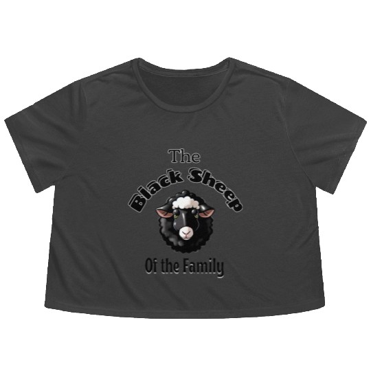 The Black Sheep of the Family Flowy Cropped Tees
