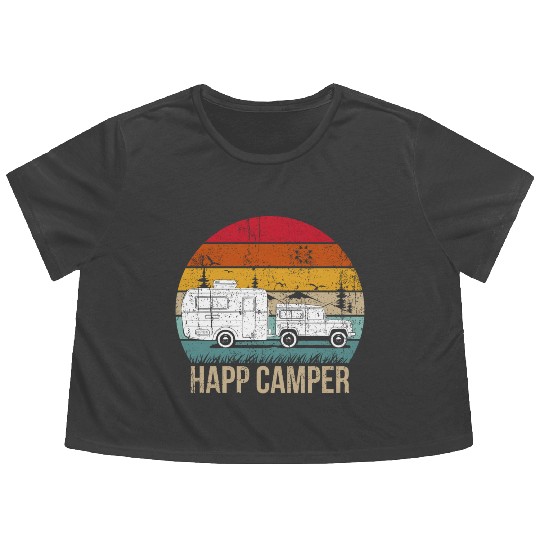 Happy Camper Flowy Cropped Tees