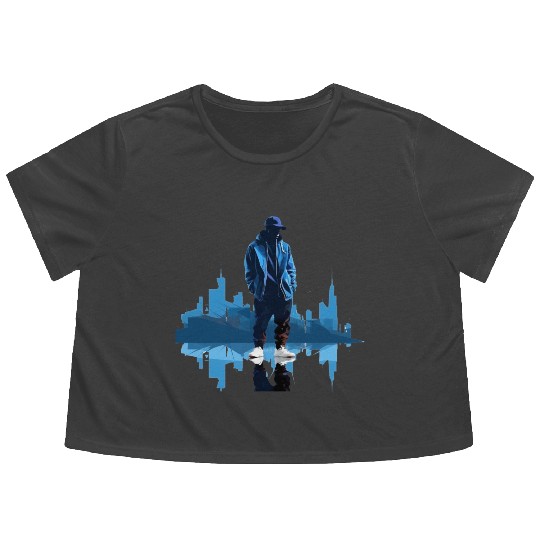 Hip-Hop Harmony - abstract Cultural Rap Flowy Cropped Tees