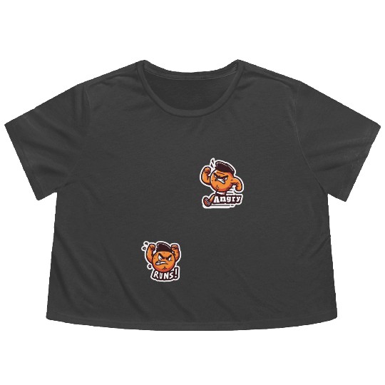 Angry Runs |The Ultimate Stress Reliever Flowy Cropped Tees