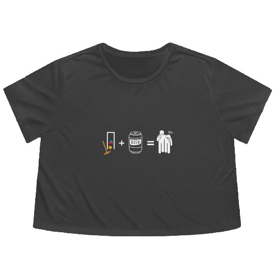 Lawn Game - Golf Croquet Player Flowy Cropped Tees