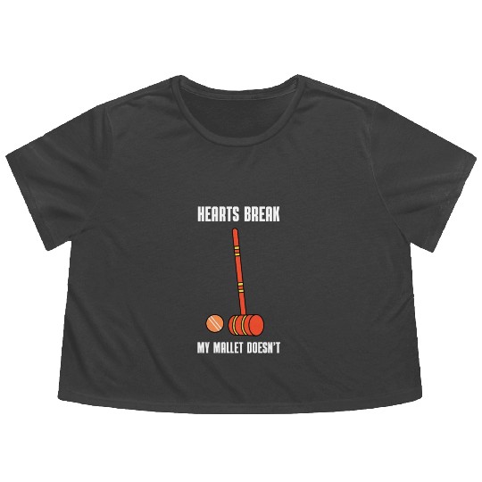 Lawn Game - Golf Croquet Player Flowy Cropped Tees