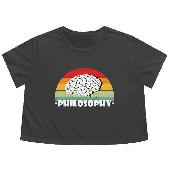 Philosophy Use Your Brain Flowy Cropped Tees
