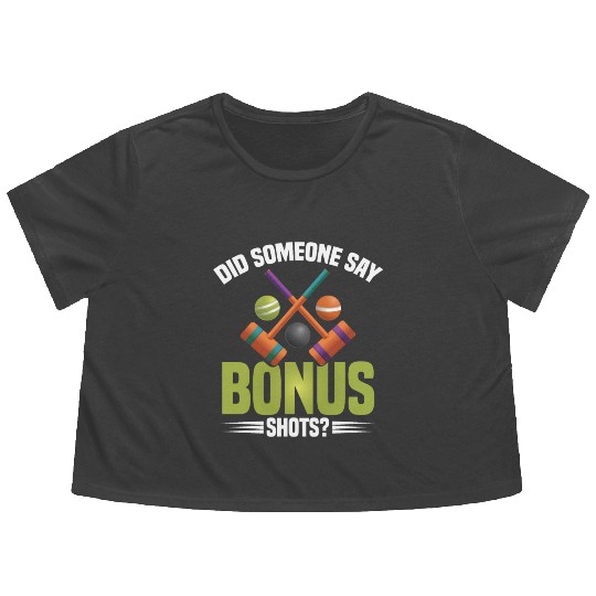 Croquet Mallet Croquet Club Croquet Player Croquet Flowy Cropped Tees