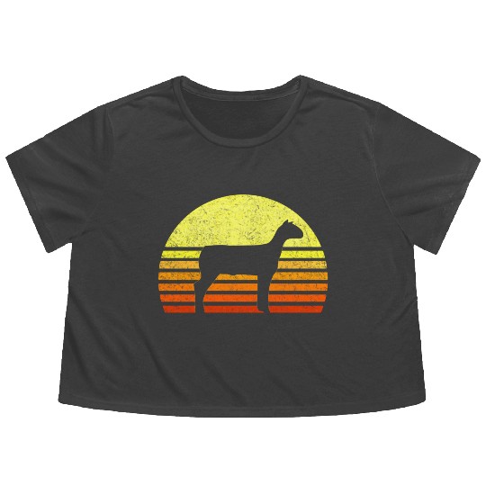 Sheep Livestock Show Future American Lamb Farmer C Flowy Cropped Tees