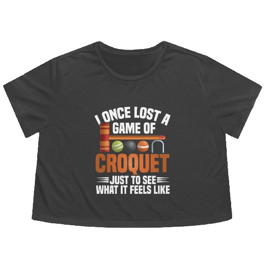 Croquet Mallet Croquet Club Croquet Player Croquet Flowy Cropped Tees