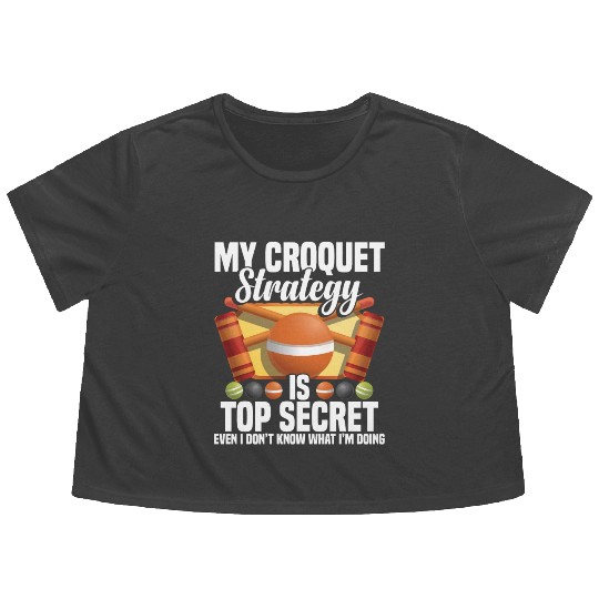Croquet Mallet Croquet Club Croquet Player Croquet Flowy Cropped Tees