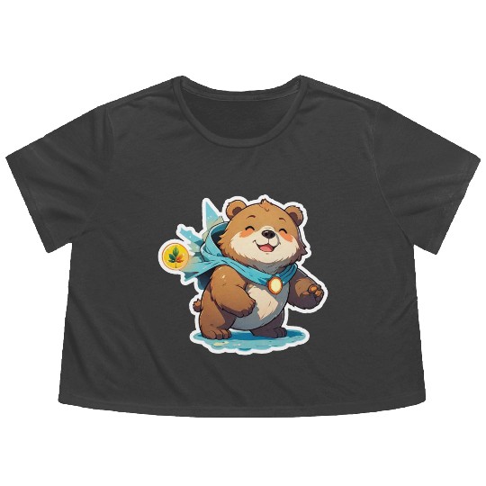 Bear Cubs: Cute Overload! Flowy Cropped Tees
