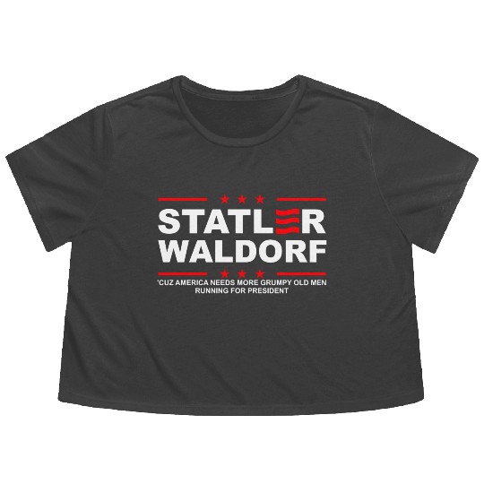 Statler and Waldorf Flowy Cropped Tees