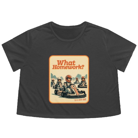 What Homework? It’s Race Day! Flowy Cropped Tees