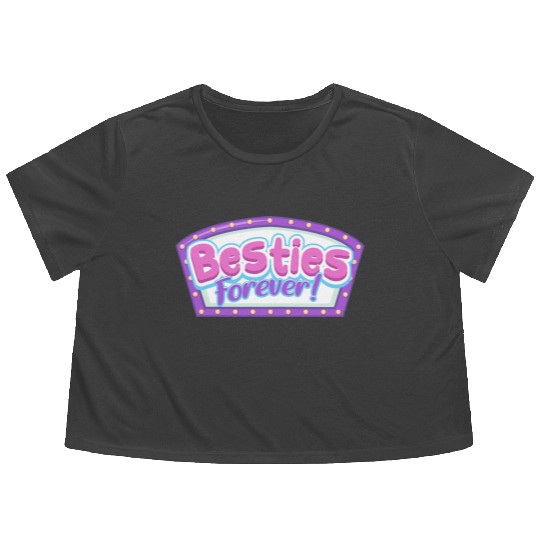 Besties Forever Flowy Cropped Tees