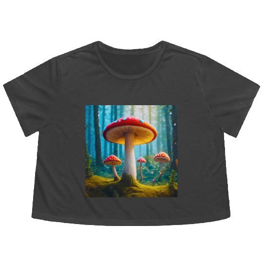 Mellow Mushroom Flowy Cropped Tees