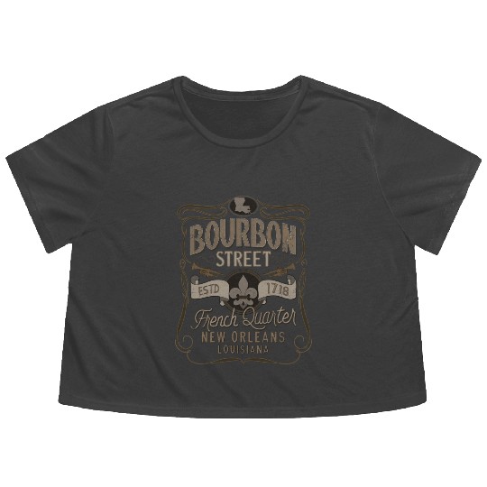 Bourbon Street French Quer New Orleans Flowy Cropped Tees