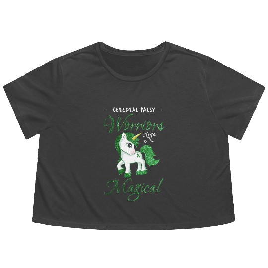 Cerebral Palsy Warriors Are Magical Cute Green Flowy Cropped Tees