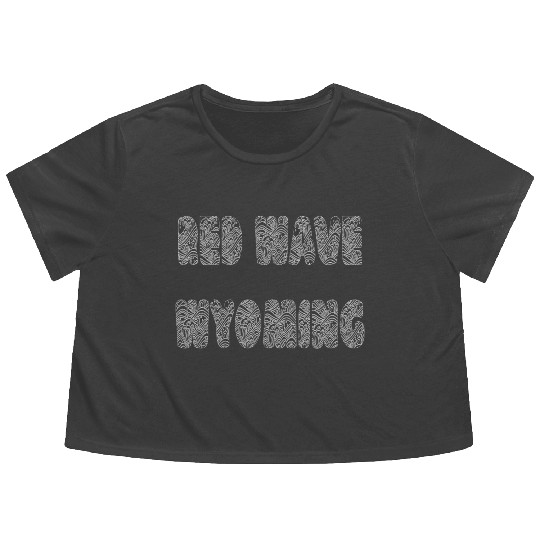 Red Wave Wyoming Flowy Cropped Tees