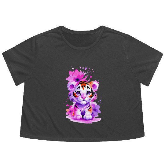 Tiger Cub Flowy Cropped Tees