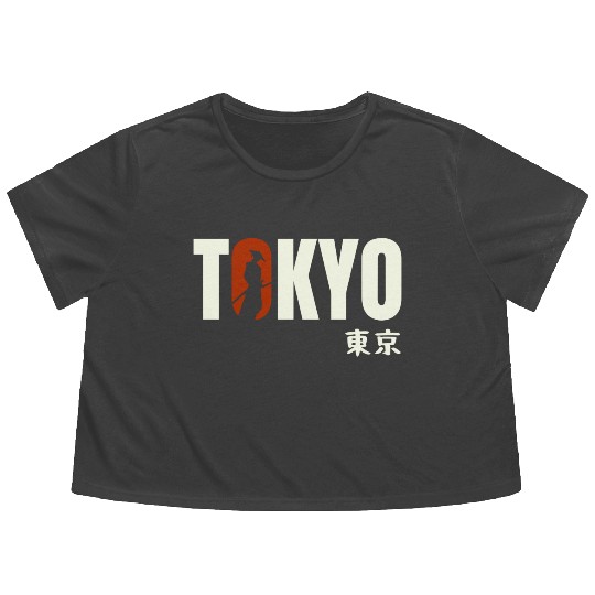 Tokyo Typography Flowy Cropped Tees - Urban Statement