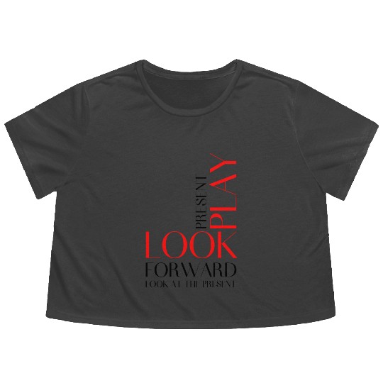 Cute Design In Text For Men's And Women's Flowy Cropped Tees