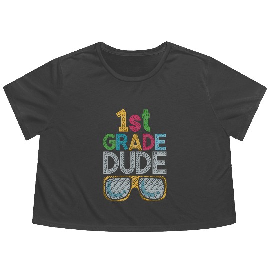 Kindergarten Teacher Funny Student 1st Graduation Flowy Cropped Tees