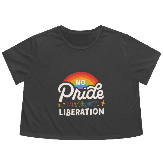 No Pride No Liberaton Flowy Cropped Tees