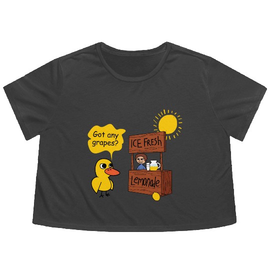 Duck song Got Any Grapes lemonade day hot Flowy Cropped Tees