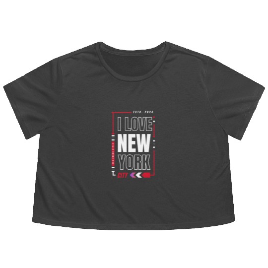T ShirtI love new york Flowy Cropped Tees