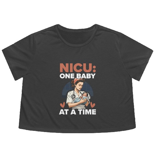 Registered Nurse Medical Medicine Neonatal Nurse Flowy Cropped Tees