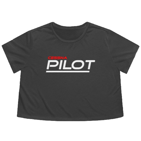 Cessna pilots Flowy Cropped Tees