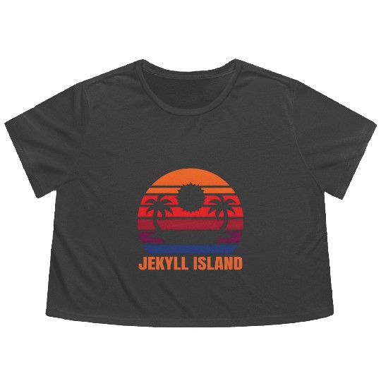 Jekyll Island Vacation Flowy Cropped Tees