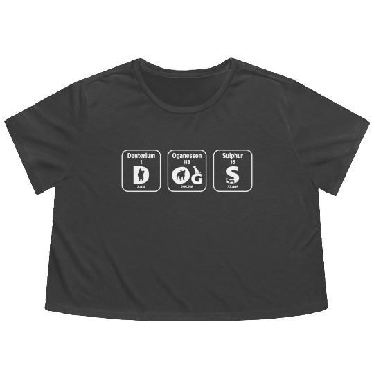 Dog Lover Periodic Table Funny Pet Flowy Cropped Tees