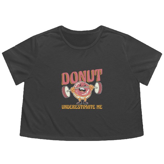 Fitness Donut Donut Gym Flowy Cropped Tees