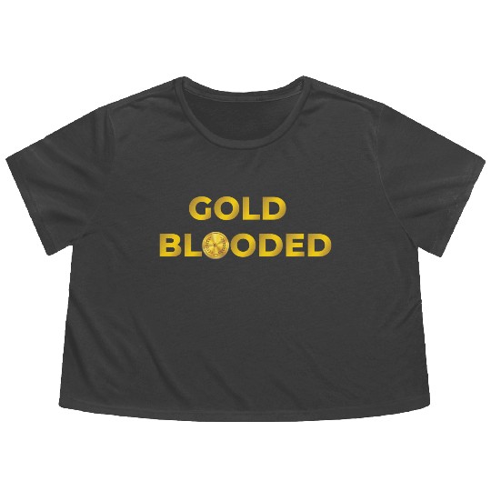 Gold blooded Flowy Cropped Tees