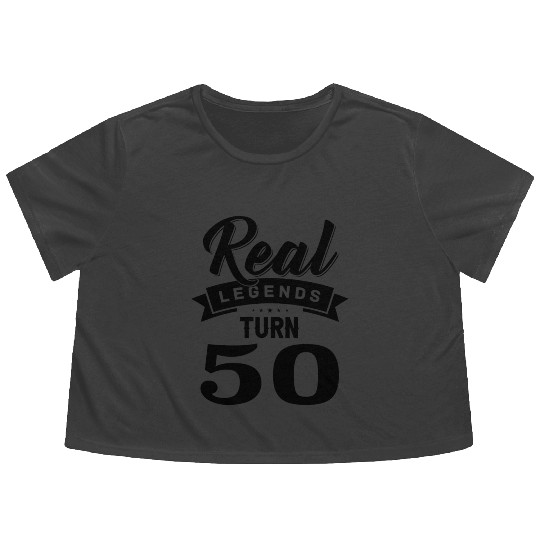 Real Legends Turn 50, 50th Birthday Flowy Cropped Tees