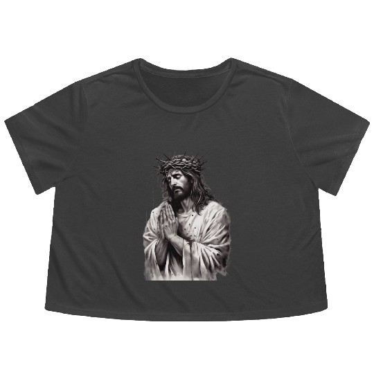 Jesus Is King Flowy Cropped Tees
