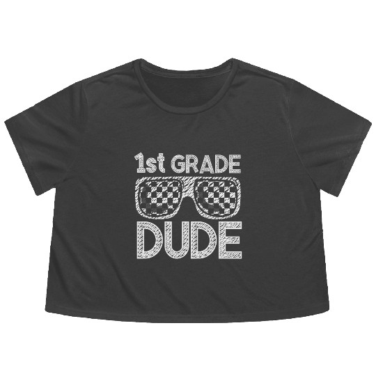 Kindergarten Teacher Funny Student 1st Graduation Flowy Cropped Tees