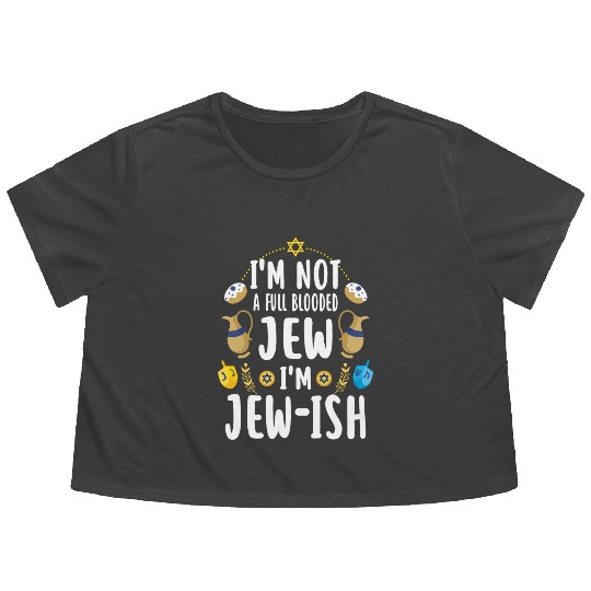 Hanukkah Pun This Is How We Jew It Flowy Cropped Tees