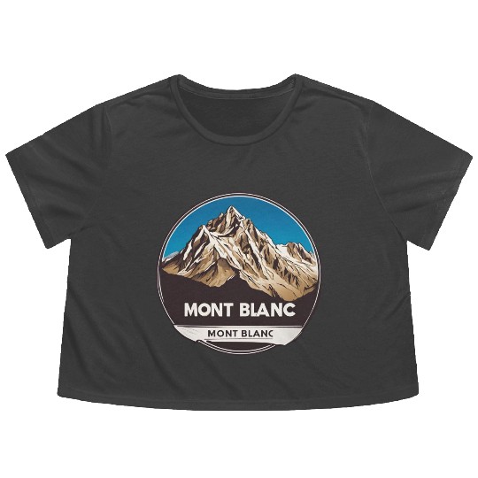 Mont Blanc logo Flowy Cropped Tees