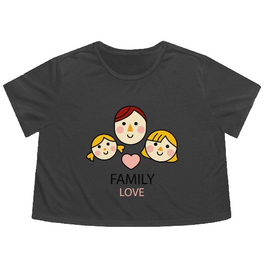 family love Flowy Cropped Tees