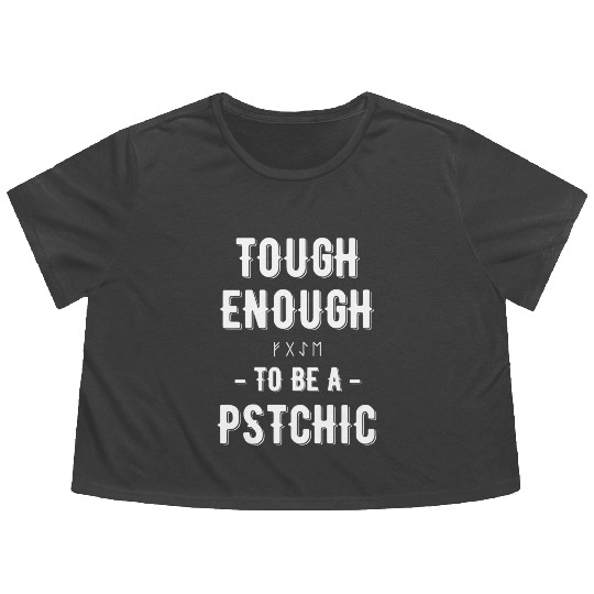 Tough Enough To Be A Psychic Celestial Card Flowy Cropped Tees