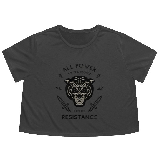Black Panther All Power to the People Expect Flowy Cropped Tees