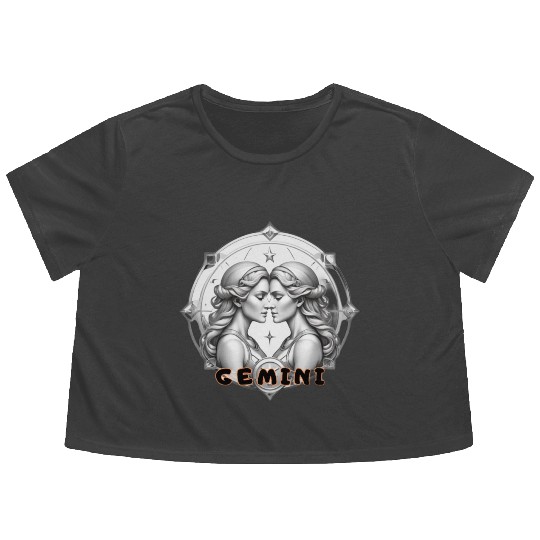 Gemini Horoscope Flowy Cropped Tees