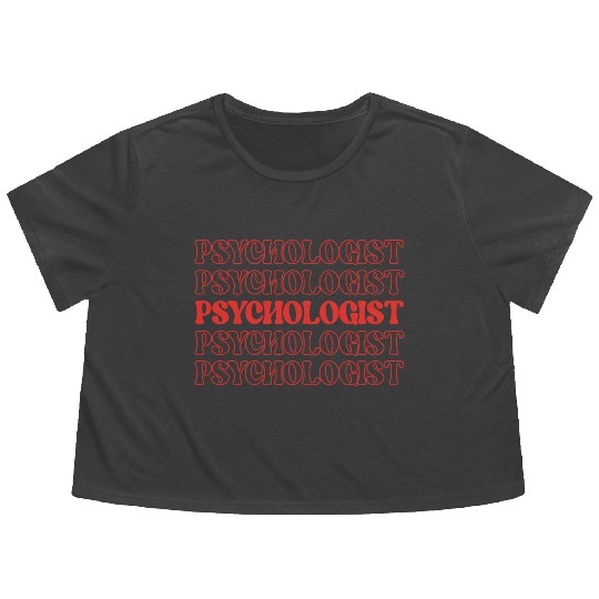 Psychologist Behavioral Scientist Mind Specialist Flowy Cropped Tees