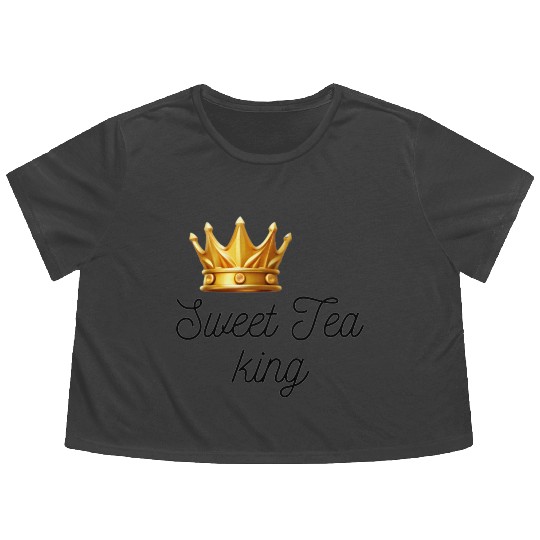 sweet tea king Flowy Cropped Tees