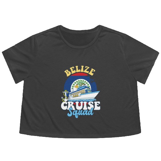 Belize Cruise Squad Family Vacation Trip Flowy Cropped Tees