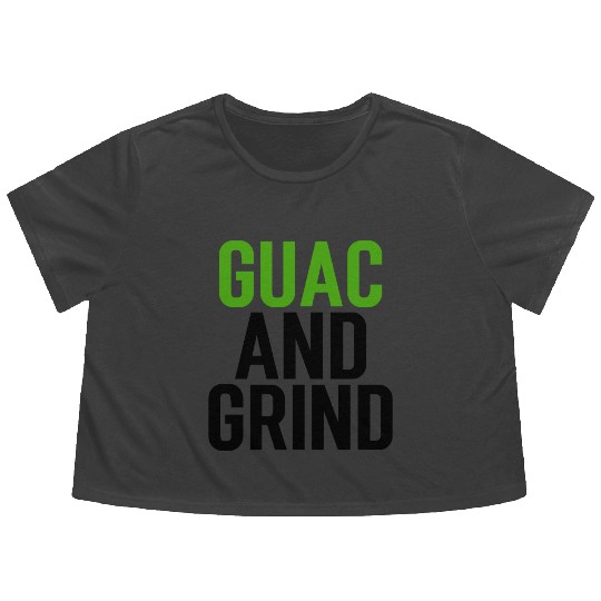Guac and Grind Avocado Gym Flowy Cropped Tees