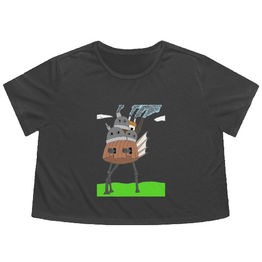 Steampunk Mechanical Moving Castle Flowy Cropped Tees