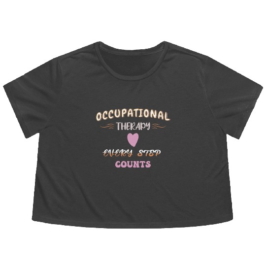 Occupational Therapy OTEvery Step Counts Vintage Flowy Cropped Tees