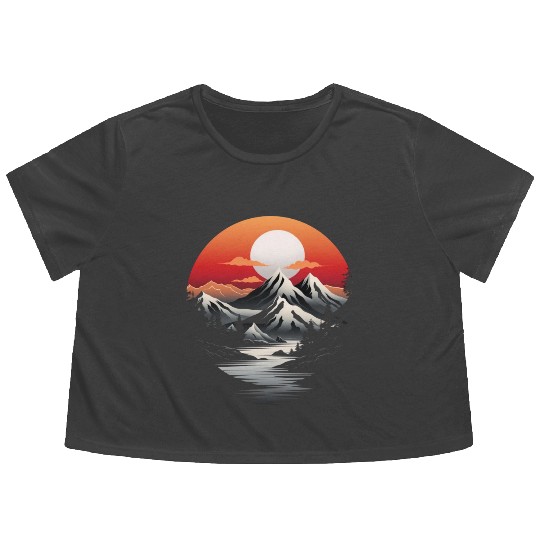 Mountain Glow Apparel: Sunrise Serenity Edition Flowy Cropped Tees
