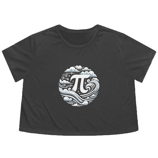 Funny Pi Day 2024 3,14 Pi Number Symbol Math Flowy Cropped Tees