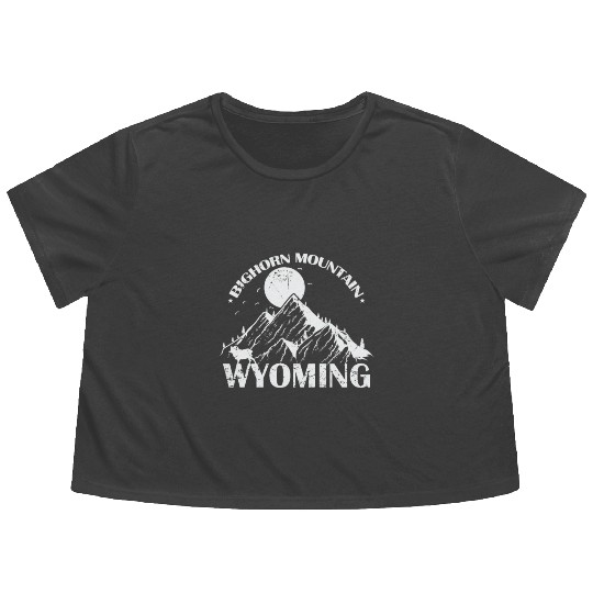 Bighorn Mountain Wyoming Montana USA Flowy Cropped Tees